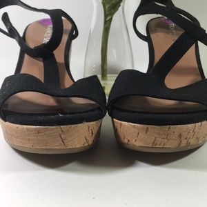 Franco Sarto black sandals size 8.5 NWOT